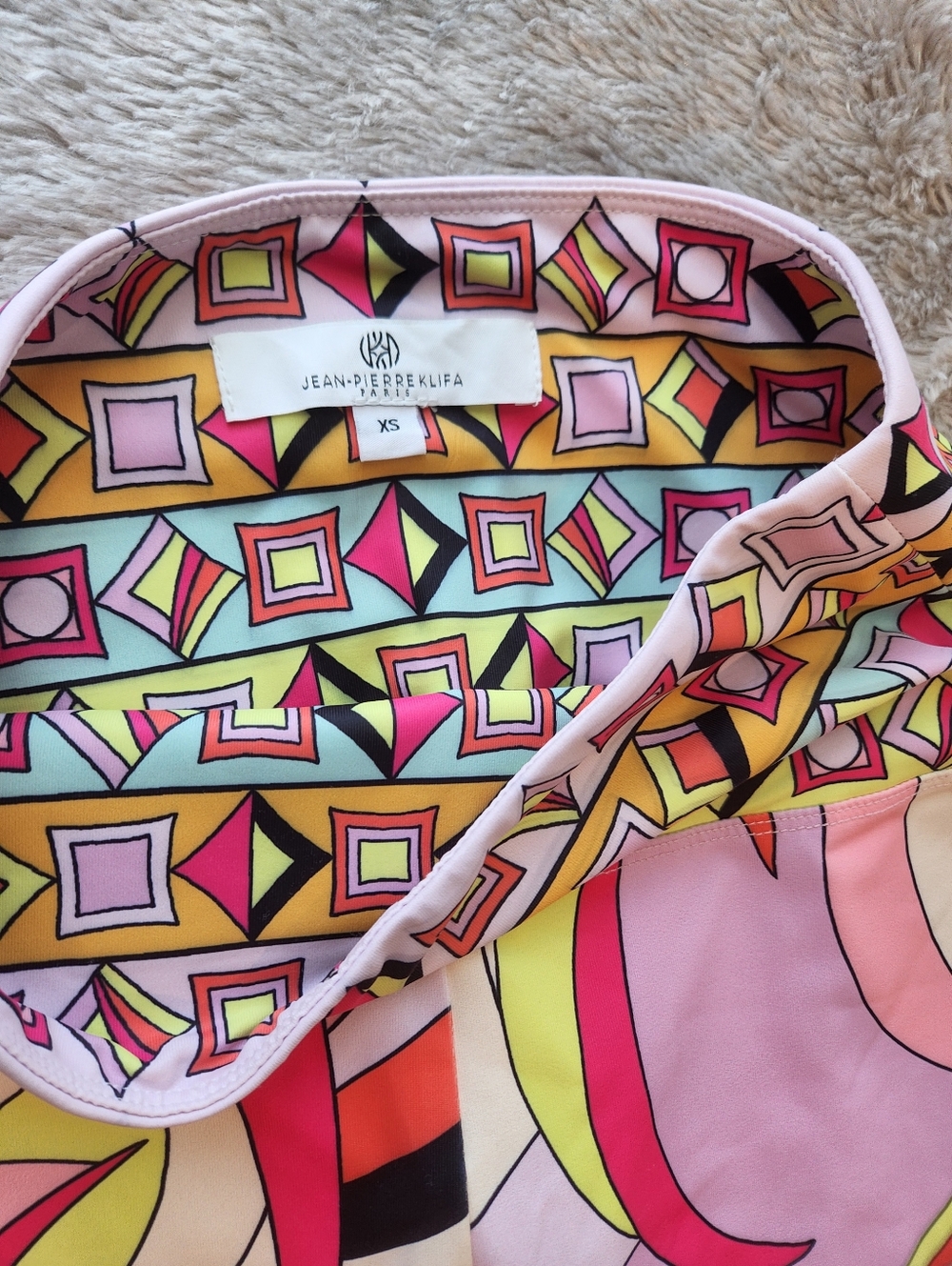 Color-Block Patterned Stretch Leggings - Pink & Blue Set Bundle - Picture 5 of 9